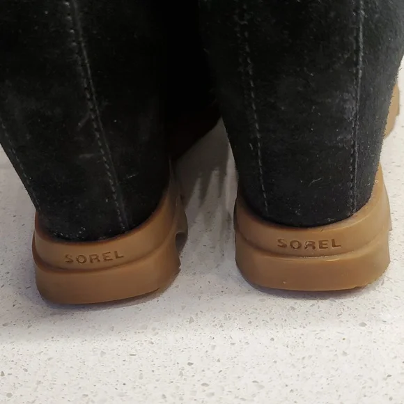 Wms SOREL Suede Leather Wedge Booties (Sz 6)